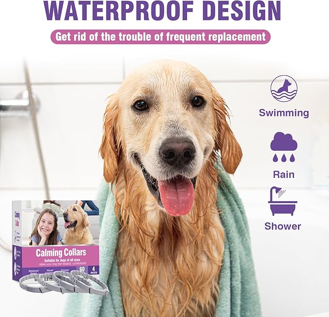 Stress Separation Lasts 60 Days Relieve Bad Behavior 25 Inches Size Flexible Adjustable for All Small Medium and Large Dog