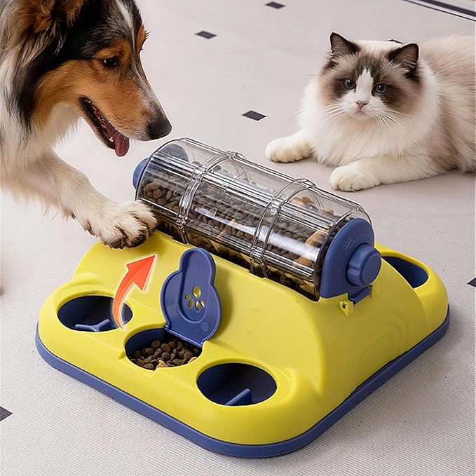 Dog Puzzle Toy, Funny Slow Feeder Brain Games, Interactive Dog Treat Dispenser Toy for Small Medium Pet Cat Kitten Training Boredom Enrichment Mental Stimulation Busy Play