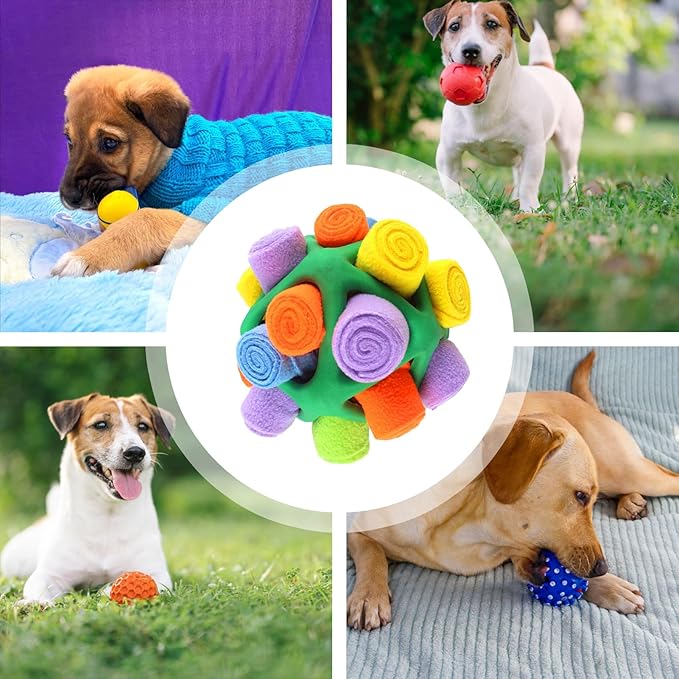 awakentti Puppy Chew Toys, Dog Treat Dispenser Toy, Pet Anxiety Relief and Calming Aid, Puppy Teething Toys for Small Medium Dogs (B)