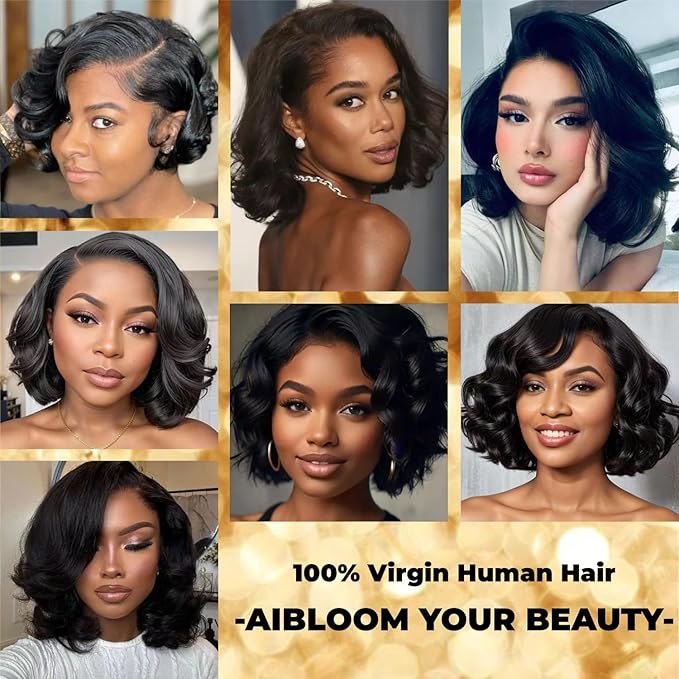 Selina Hair 4x4 Body Wave Lace Closure Human Hair 8 Inch Free Part Unprocessed Brazilian Virgin Hair with Baby Hair Natural Black Color
