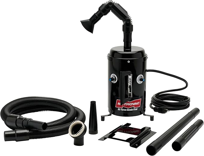 METROVAC Air Force Hands-Free High Velocity Dog Hair Dryer | Variable Speed Pet Grooming Blower with Heat and Adjustable Hose