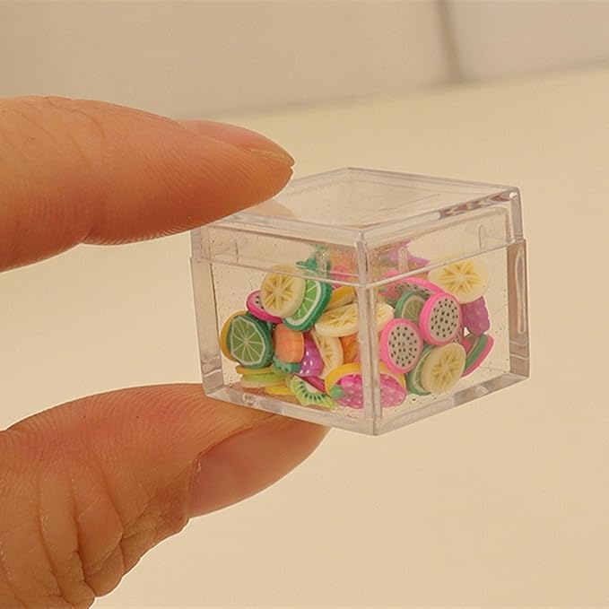 Small Clear Box Acrylic Boxes with Lids Plastic Square Cube 12 Pieces Small Storage Containers for Candy Pill and Tiny Jewelry