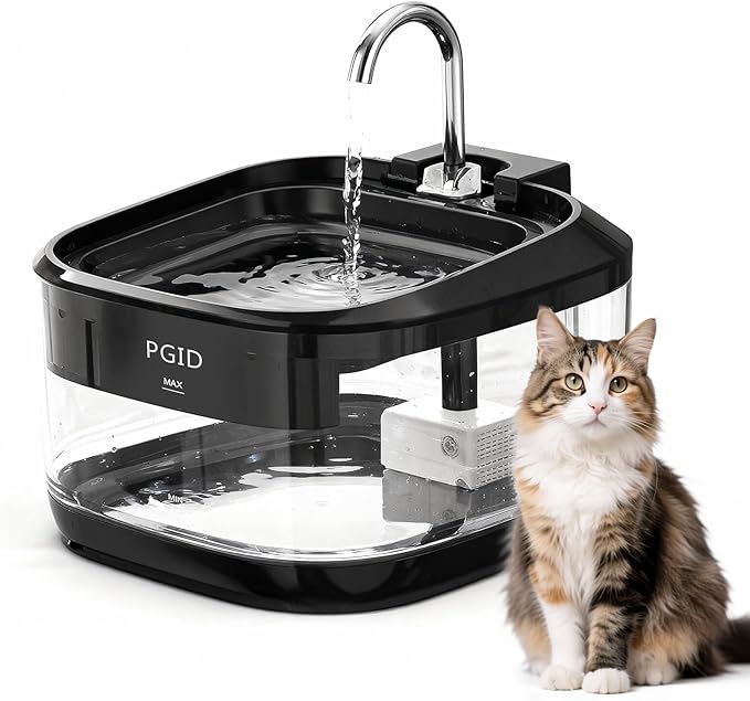 Cat Water Fountain for Drinking,108oz/3.2L Automatic Water Dispenser for Cats, Water Fountains for Cats Indoor Outdoor, Corded Dog Water Fountain