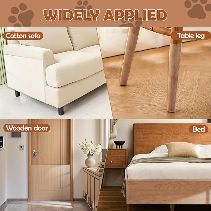 2026 2Pack Extra-Thick Transparent Anti Cat Scratch Furniture Protector, 118 x 11.8in Flexible Couch Corner Protector from Cat Claws，Single-Sided Sticky Couch Protectors, Cats Scratch Deterreent Tape