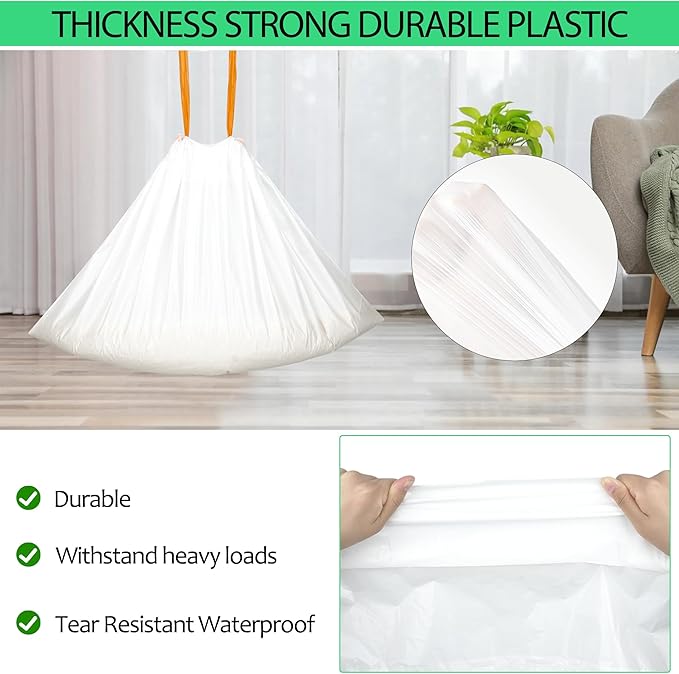 40 Count Drawstring Automatic Cat Litter Box Liner Bags, Disposable Heavy Duty Cat Litter Liners, Replaced Litter Box Bags Suit for PuraX PuraMax PuraMax2