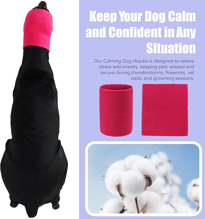 Dog & Cat Calming Hoodie - Anxiety Relief Ear Protector, Noise-Canceling Head Cover for Grooming, Bath, Force Drying, Thunder & Fireworks