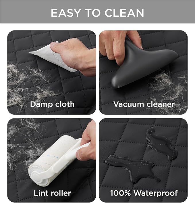 MADE 4 PETS Dog Car Seat Cover for Back Seat - Back Seat Extender for Dogs, Holds 400lbs, Waterproof & Non-Slip Dog Hammock for Car, 8-Layer Hard Bottom with PE Foam, Easy to Install & Clean