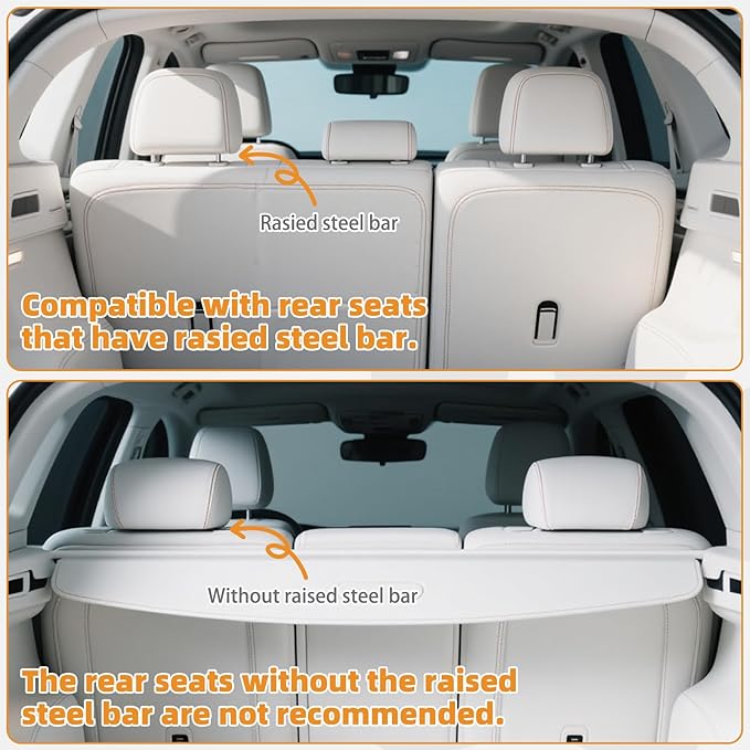 KOOLTAIL Dog Barrier for SUV, Heavy-Duty Adjustable 35.4”-57” Dog Car Barrier for Cargo Area, Foldable Stable Wire Mesh Pet Gate, Universal Fit for SUV, Van, Hatchback, Truck, 3-Panel