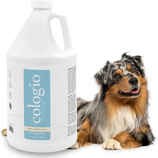 Dog Shampoo with Manuka Honey – Odor Eliminator & Itch Easing for Dry, Sensitive Skin – Gentle & Moisturizing Groomer-Developed Formula – Paraben-Free, Made in USA - 1 Gallon