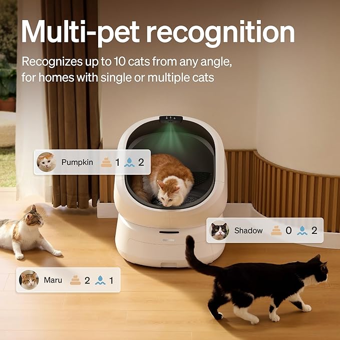 PETLIBRO Automatic Litter Box with AI-Camera Waste Analysis, Auto Odor-Control Self Cleaning Cat Litter Box