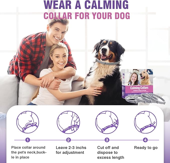 Stress Separation Lasts 60 Days Relieve Bad Behavior 25 Inches Size Flexible Adjustable for All Small Medium and Large Dog