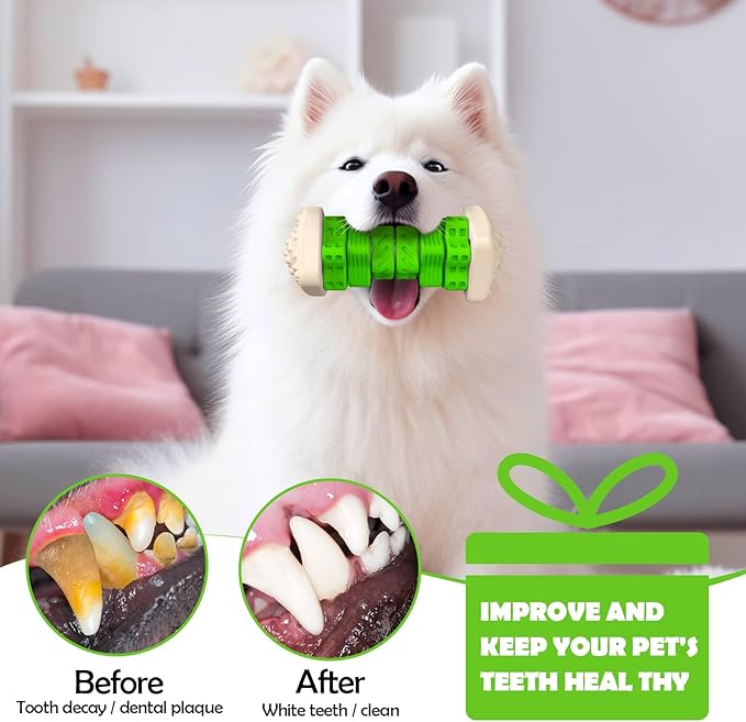 RUXAN Chew Toys for Dogs, Dog Toys Chewers, Chew Toys for Dogs, Tough Interactive Dog Toy, Dog Toys to Keep Them Busy (Green)