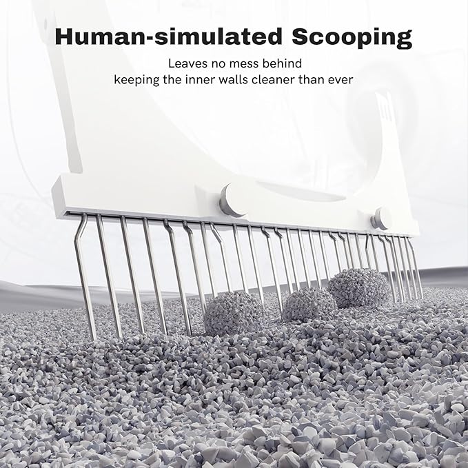 Upgraded Rake Replacement Compatible with Self Cleaning Cat Litter Box RealScooper Pro Scoop Free Special Designed Stainless