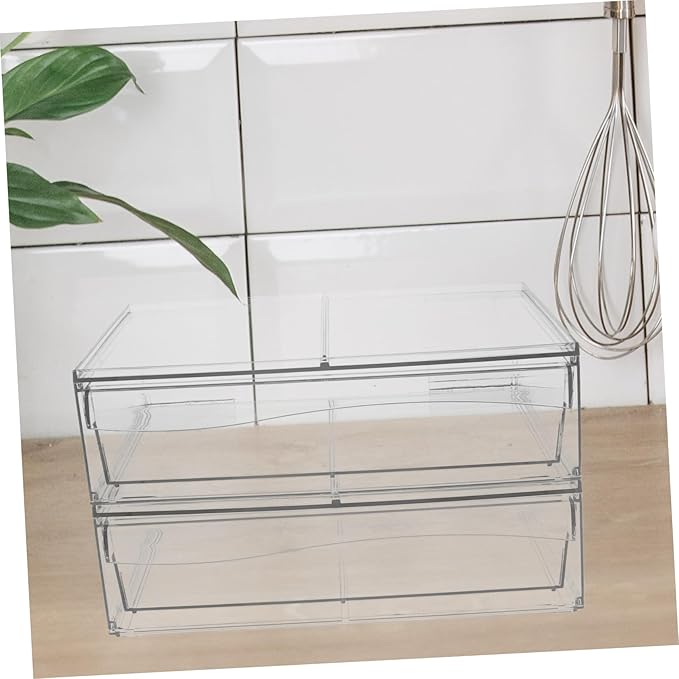 Desk Organizer Set Acrylic Drawer Storage Box for Makeup Office Supplies