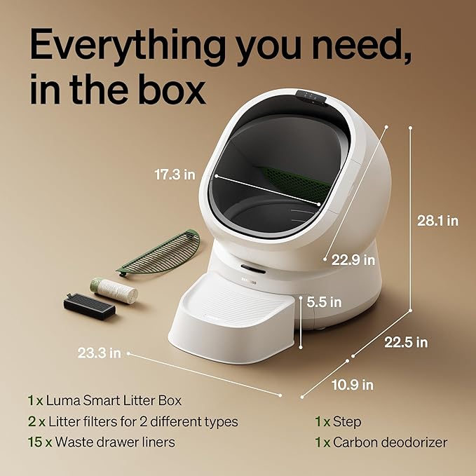 PETLIBRO Automatic Litter Box with AI-Camera Waste Analysis, Auto Odor-Control Self Cleaning Cat Litter Box