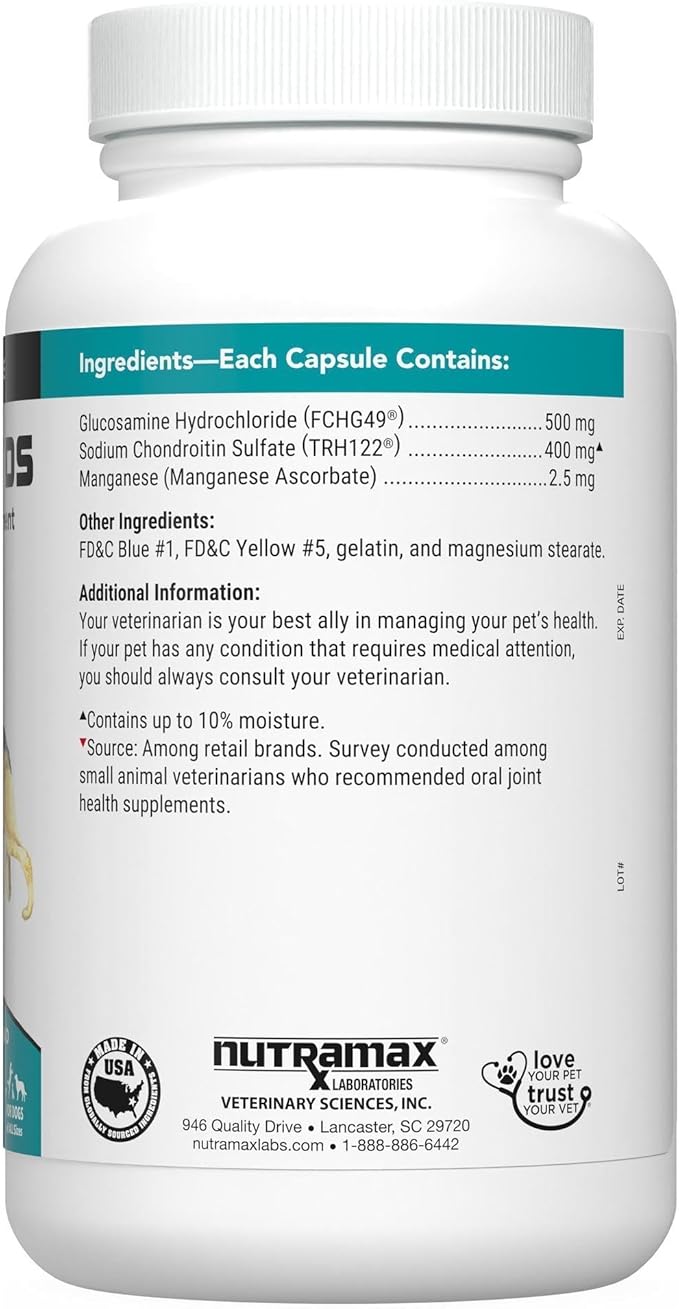 Nutramax Cosequin for Dogs Joint Health Supplement,Contains Glucosamine for Dogs,Plus Chondroitin,Supports Healthy Joints,Sprinkle Capsules,132 Count (Pack of 2)