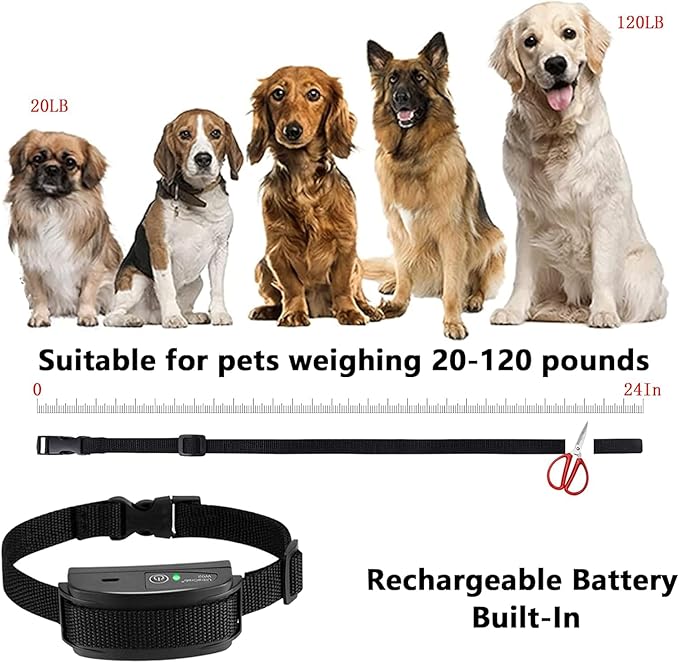 Receiver Collar for Dogs Indoor Pet Barrier, Wireless Indoor Electric Fence, Pet Gate, Keeps Areas Off Limits, Waterproof/Rechargeable Training Collar (Black or Orange Randomly Shipment)