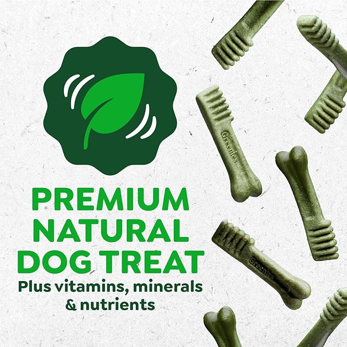 Greenies Veterinarian-Recommended Natural Dental Dog Treats Regular Size, Original Flavor, 3 oz. Pack, 11 Count