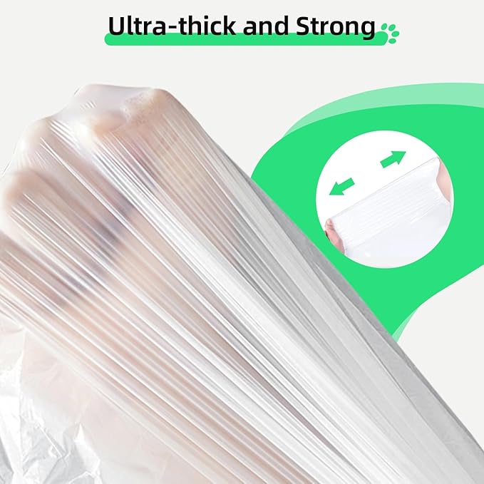60 Count Self-Cleaning Cat Litter Box Liners Bags Fit For MW-SC01/SC02/SC09/LR01/LR02, Pre-Seperated Heavy Duty Automatic Cat Litetr Box Bags with Drawstring-18" * 12.6"