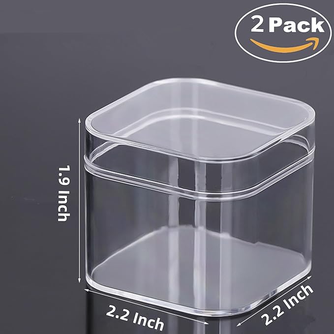 Small Acrylic Box Clear Display Box with Lid Jewelry Storage Organize Container Wedding Party Gift Boxes
