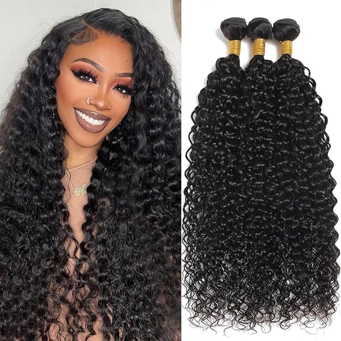Selina Kinky Curly Bundles Human Hair 3 Bundles 14 14 14 Inch Bundles Unprocessed Remy Hair Extensions Brazilian Virgin Human Hair 100 Gram/Bundle Natural Black