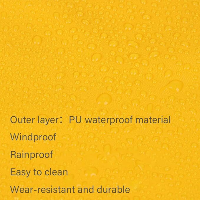 Pet Dog Raincoat Waterproof Reflective Lightweight with Adjustable Hood for Small Medium Large Dogs (Yellow,XL)