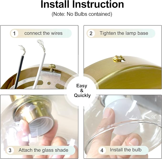 Bathroom Light Fixtures,Gold Vanity Light 3 Light Wall Sconces, Brushed Brass Lighting with Clear Glass Shades, Wall Mounted Mirror Lights for Kitchen, Bedroom, Hallway