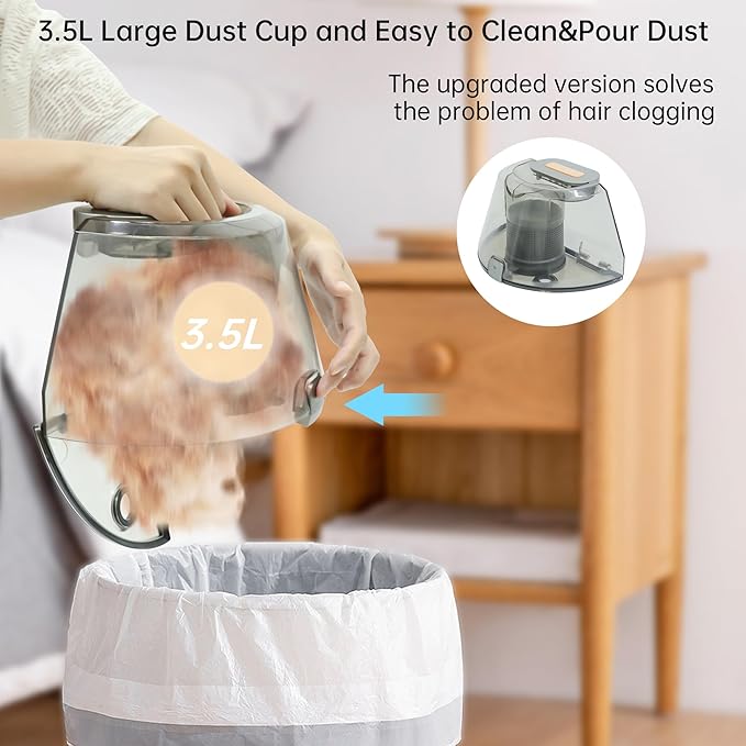 HiKiNS Dog Grooming Vacuum Kit,9 in 1 Dog Hair Vacuum Dryer Clipper Kits with 4.5L Dust Cup,18Kpa 1100W LED Display Pet Shedding Grooming Quiet with Adjustable 3 Modes Suction&Temperature(Upgraded)
