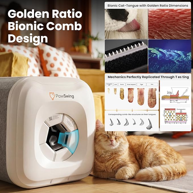 Cat Self Groomer Neo for Hairball Control and Shedding Relief 360° Skin Friendly Brush Pet Hair Remover Tool Gentle Self Cleaning Automatic Fur Collection Smart Grooming House for All Cats
