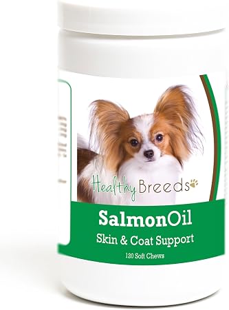 Healthy Breeds Papillon Salmon Oil Soft Chews 120 Count