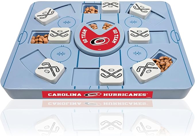 Pets First NHL Carolina Hurricanes Large Puzzle Toy, New Size, Interactive Dog Treat & Slow Feeding Toy