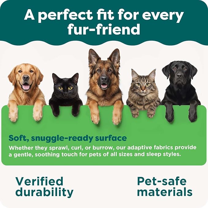 FurHaven 45" Calming Donut Dog Bed for Large Dogs, Round Plush Donut Design with Soft Filling for Snuggling Comfort, Removable Washable Cover, Jumbo XL, Shaggy Faux Fur, Gray