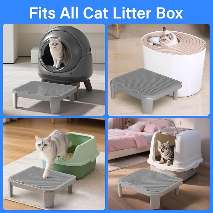 G1 Self Cleaning Litter Box Footstool Compatible with Automatic Cat Litter Box, Self-Cleaning Cat Box Step Stairs, Litter Trapper, Easy Clean, Anti Tracking