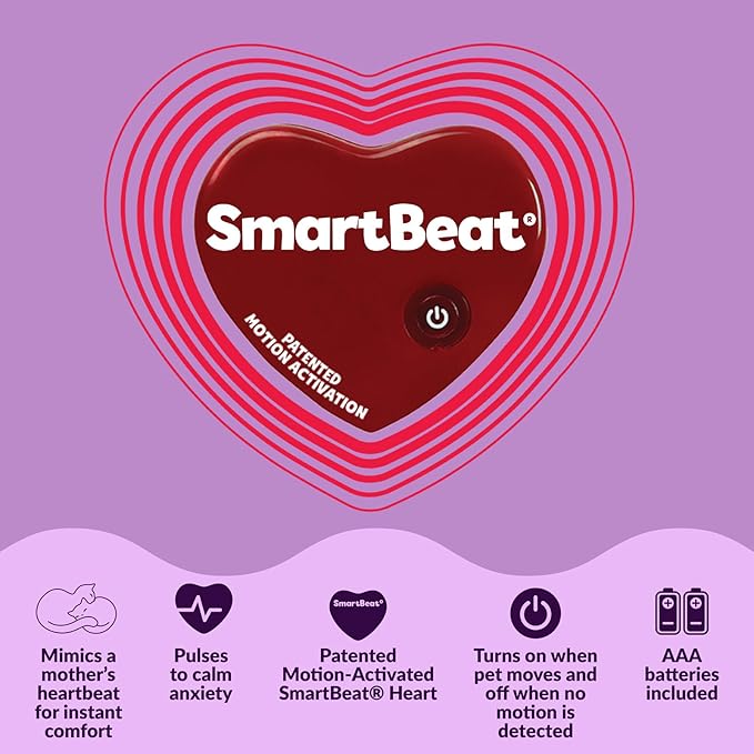 Snuggle Kitty Heartbeat Plush Cat Toy by Snuggle Puppy - Cat Calming Toy and Anxiety Relief for All Breed Sizes