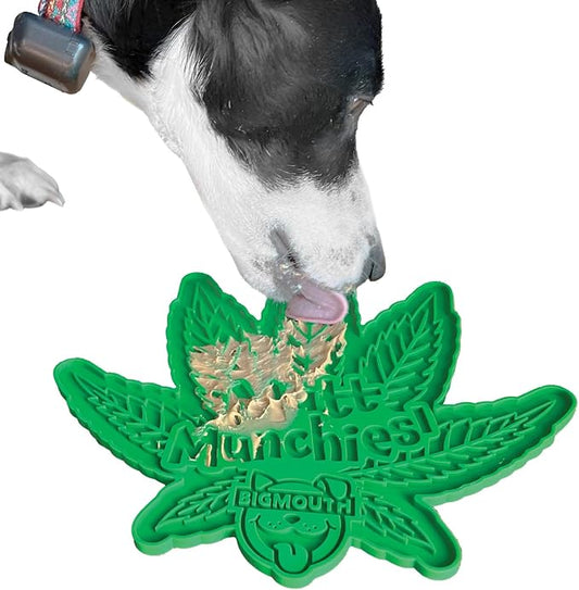 BigMouth Mutt Munchies Silicone Lick Mat for Dogs and Cats, Slow Feeder Enrichment Pad, Dishwasher Safe Anxiety Relief Toy