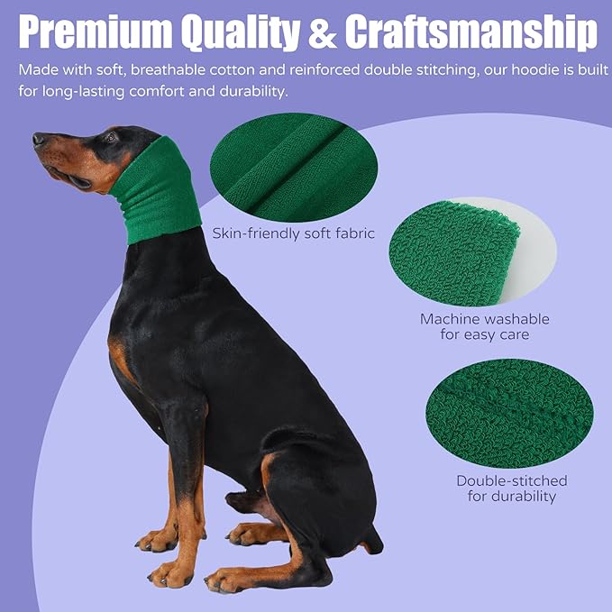 Dog & Cat Calming Hoodie - Anxiety Relief Ear Protector, Noise-Canceling Head Cover for Grooming, Bath, Force Drying, Thunder & Fireworks