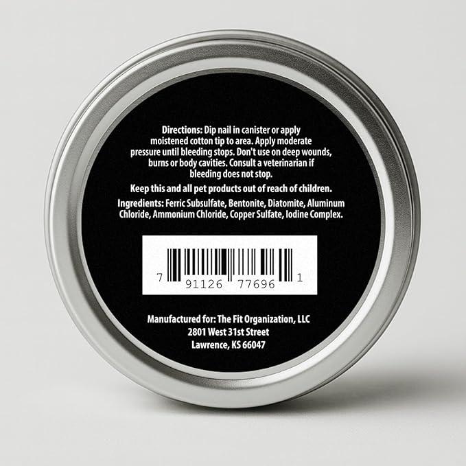 PetEyez Styptic Powder for Dogs, Cats & Birds (2 oz) – Fast-Acting Blood Clotting & Bleed Stop Powder for Pet Nail Trims, Clipping & Cuts – Easy-Use Wide Mouth DIP Can – First Aid Grooming Essential