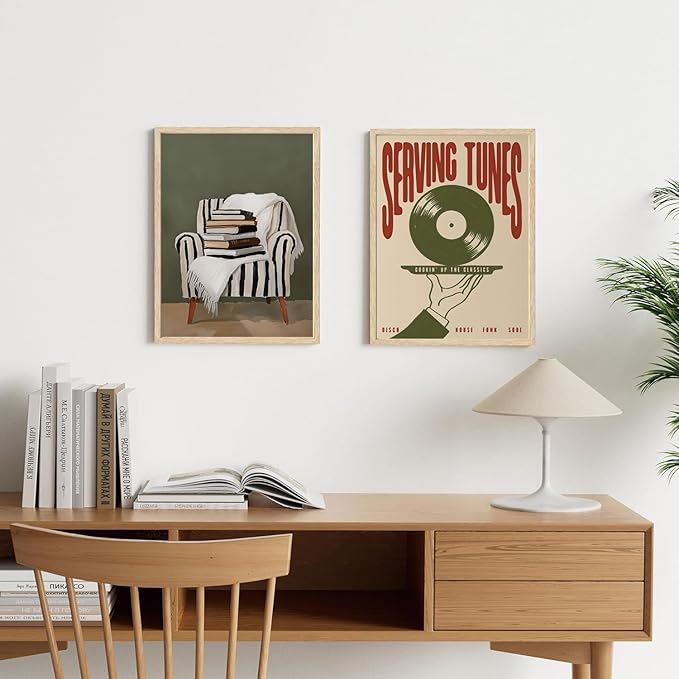 XJYISUO Framed Wall Art Cozy Books Canvas Art Modern Reading Pictures Wall Decor Farmhouse Paintings Neutral Artwork For Living Room Bedroom Study