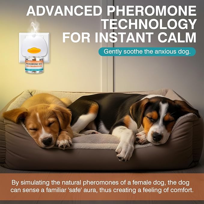 Dog Calming Pheromones Appeasing Pheromone Diffuser for Anxiety Relief Diffuser to Calm Pet 5 in 1 Advanced Kit