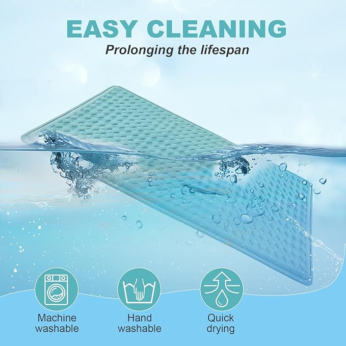 Large Dog Cooling Mat 45x23 in,Ice Breathable Fabric, Solid Silicone Honeycomb Heat Dissipation Structure, Long-Lasting Coolness Cooling Mat for Dogs(Q-Max>0.5) Washable& Non-Toxic