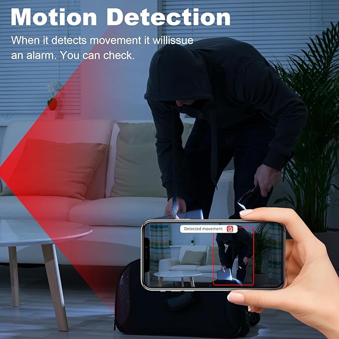 1080P Camera Charger with 2.4Ghz/5Ghz WiFi - Wireless Mini Camera for Pets Nanny - Real Time Monitoring - Small Nanny Cam for Indoor Home Security