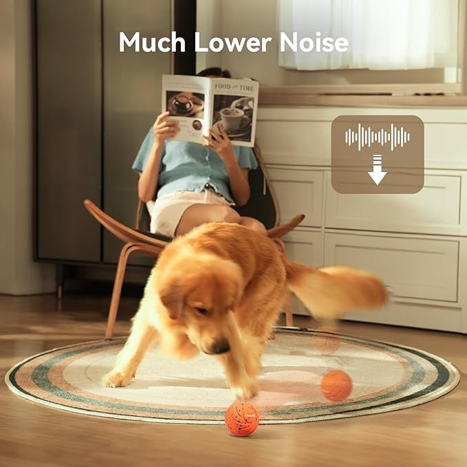 Cheerble Smart Interactive Dog Toy, Wicked Ball AIR, Automatic Moving, Bouncing, Rotating, IPX7 Waterproof Rating, Active Rolling Ball for Medium and Large Dogs