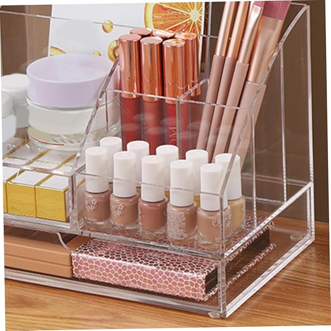 Acrylic Desk Organizer Drawer Makeup Box for Vanity Office Desktop Storage Box