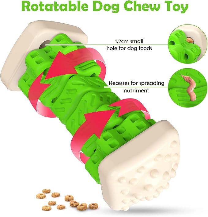 RUXAN Chew Toys for Dogs, Dog Toys Chewers, Chew Toys for Dogs, Tough Interactive Dog Toy, Dog Toys to Keep Them Busy (Green)
