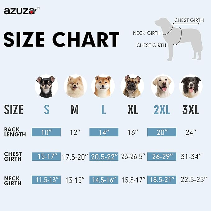 azuza Dog Jacket for Large Dogs Waterproof & Windproof Dog Coat for Small Dogs with Thick Fleece, High Collar with Leash Hole, Adjustable Velcro & Elastic Belly, Rose Red 3XL