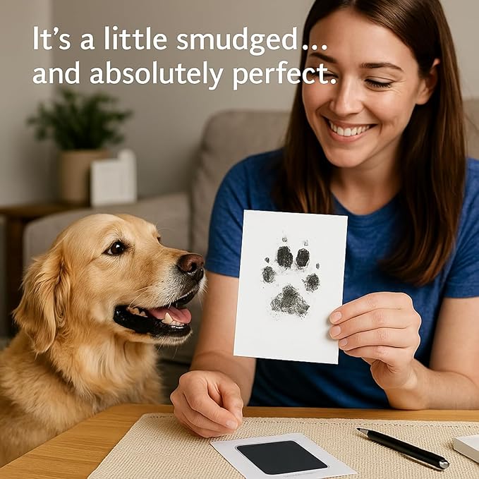 Paw Print Kit for Dogs, Inkless Clean Touch 2.3×3.7 in, Paw Print Kit for Dogs and Cats, Mess-Free for Puppies Kittens Pet Memorial 1 Pack