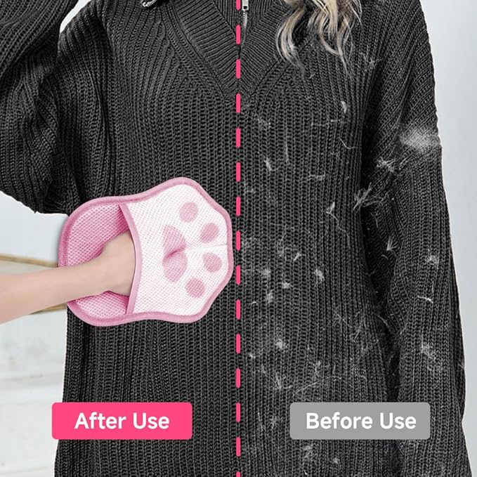 2025 Pet Hair Remover Gloves for Dogs & Cats - Electrostatic Grooming Mitt with Dual-Action Bristles | Reusable Washable Furniture Couch Car Lint Remover Tool