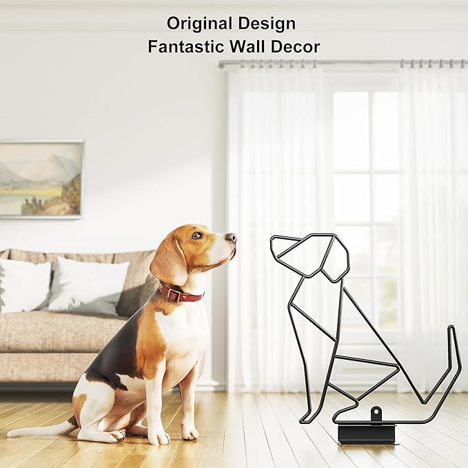 Alsonerbay Corner Shelf Wall Mount, 4 Tier Floating Shelves for Wall Storage, Rustic Wood Shelves for Bedroom, Living Room, Bathroom, Entryway, Garage (Dog Shaped)