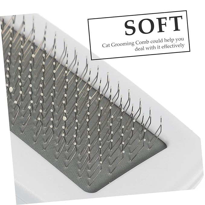 SUPVOX Large PET Grooming Brush Set for Dogs and Cats 2-Piece PET Hair Remover Comb Ergonomic Handle for Easy Grooming and Shedding Control
