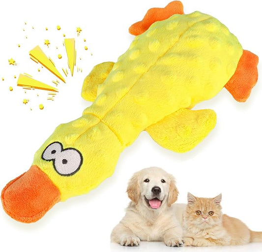 2025 New Calming Duck,Calming Duck Toy for Dogs Yellow Stuffed Ducks Dog Chew Toys, Calming Dog Toys for Indoor Dogs Puppy (Yellow)